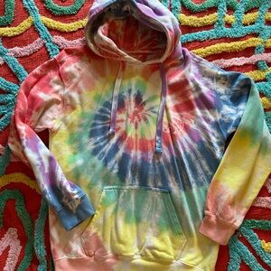 Ivory Ella Tie-Dye Hoodie - Medium